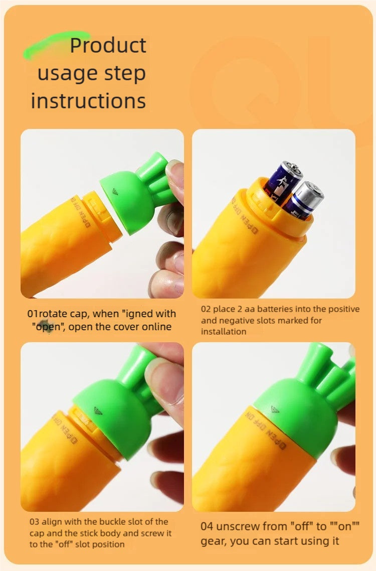 Carrot vibrator stick lady vibrator massage masturbator adult sex toys