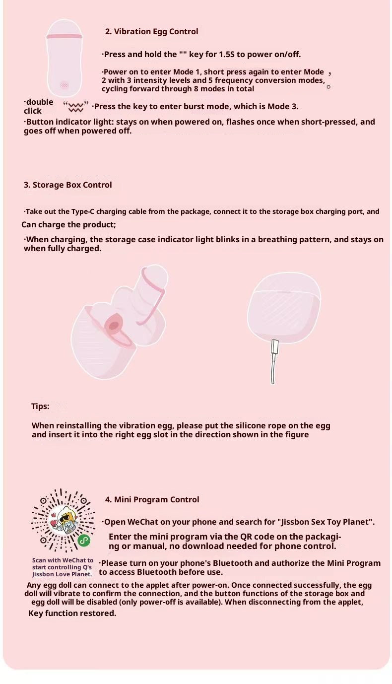 Jasmine Pink Powder 2.0 Multi-functional Jump Egg SE Edition of the Fancy Series