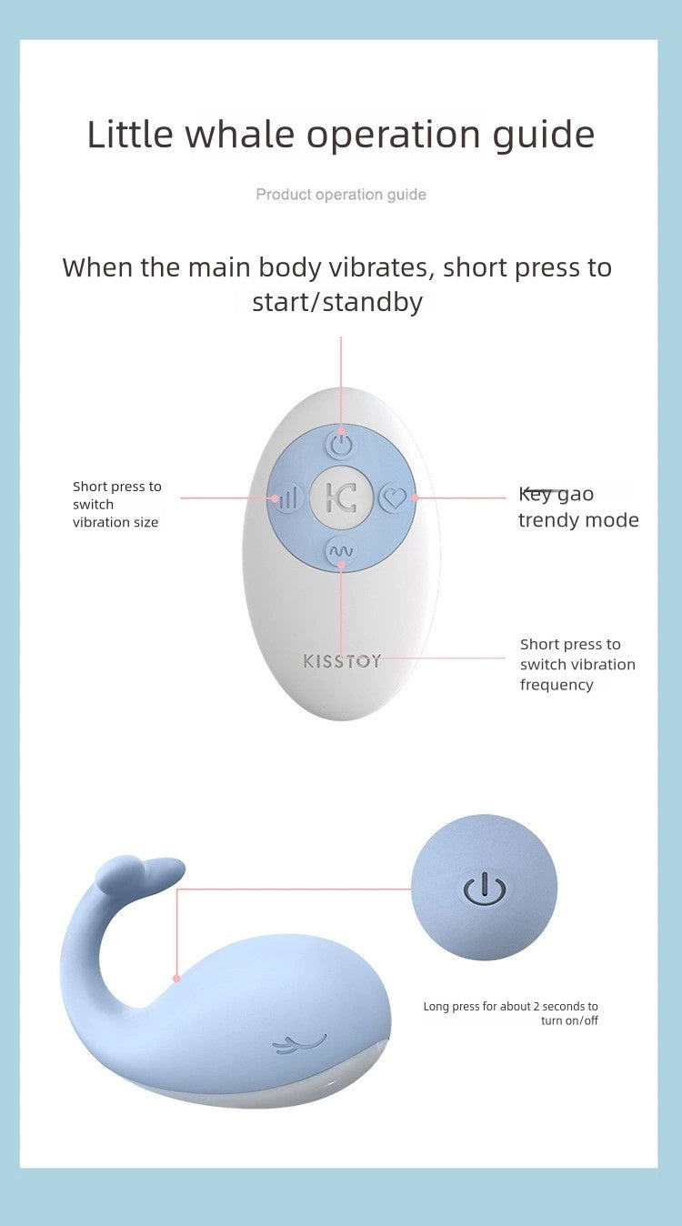 Couple Interactive "Little Whale" Massager  Remote-Controlled Vibrator   Couple Intimate Toy