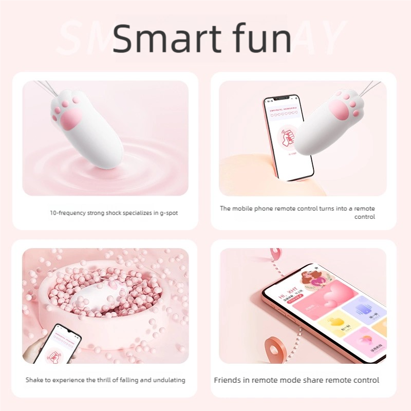 Female masturcator cute cat claw vibrator mini jump egg Adult sex toys