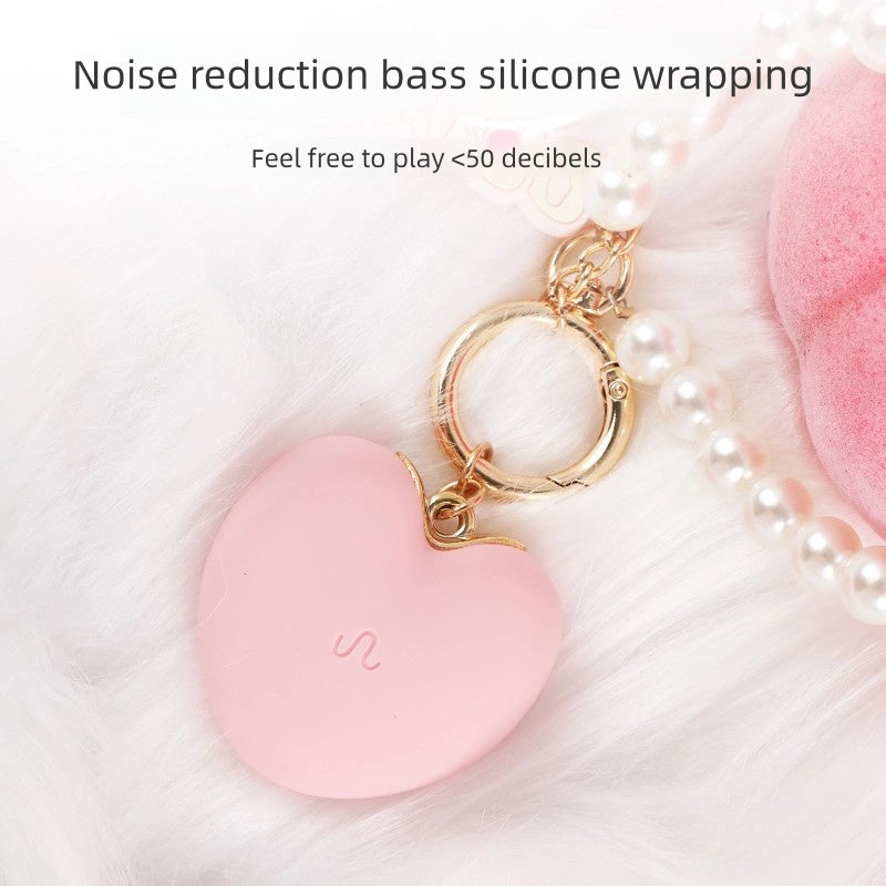 Heart-Shaped Keychain Mini Egg Vibrator – Adult Foreplay Toy for Women