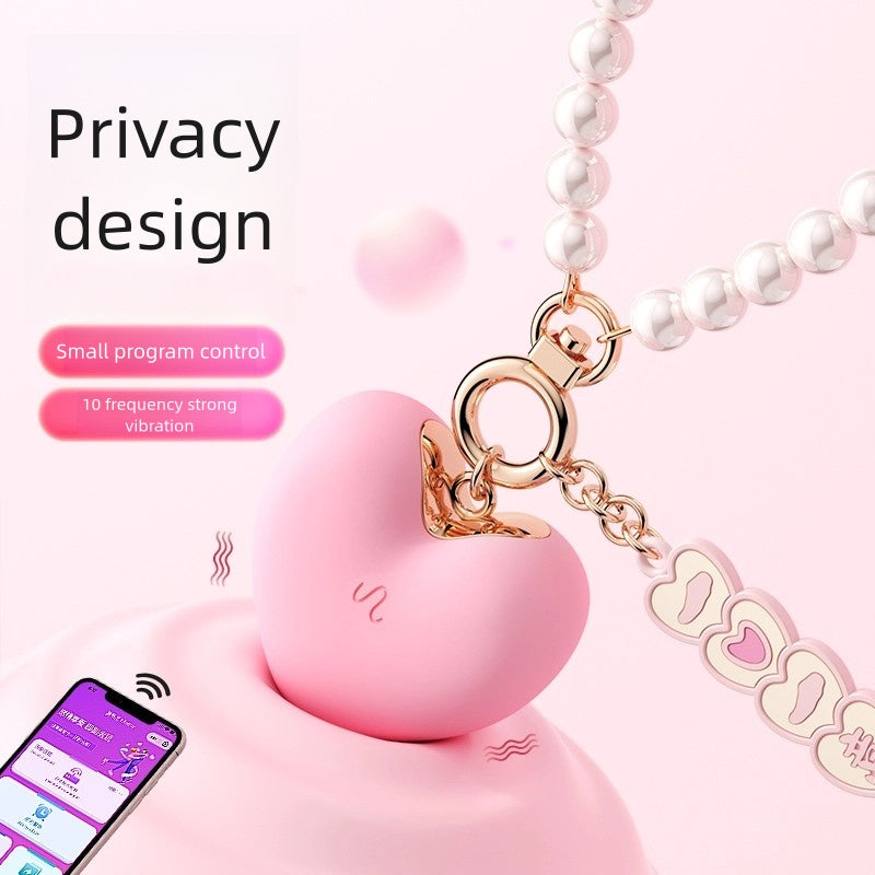 Heart-Shaped Keychain Mini Egg Vibrator – Adult Foreplay Toy for Women