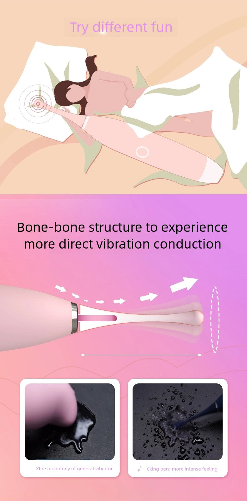 Sex Toy Mini G-Spot Vibrator AV Massage Pen Female