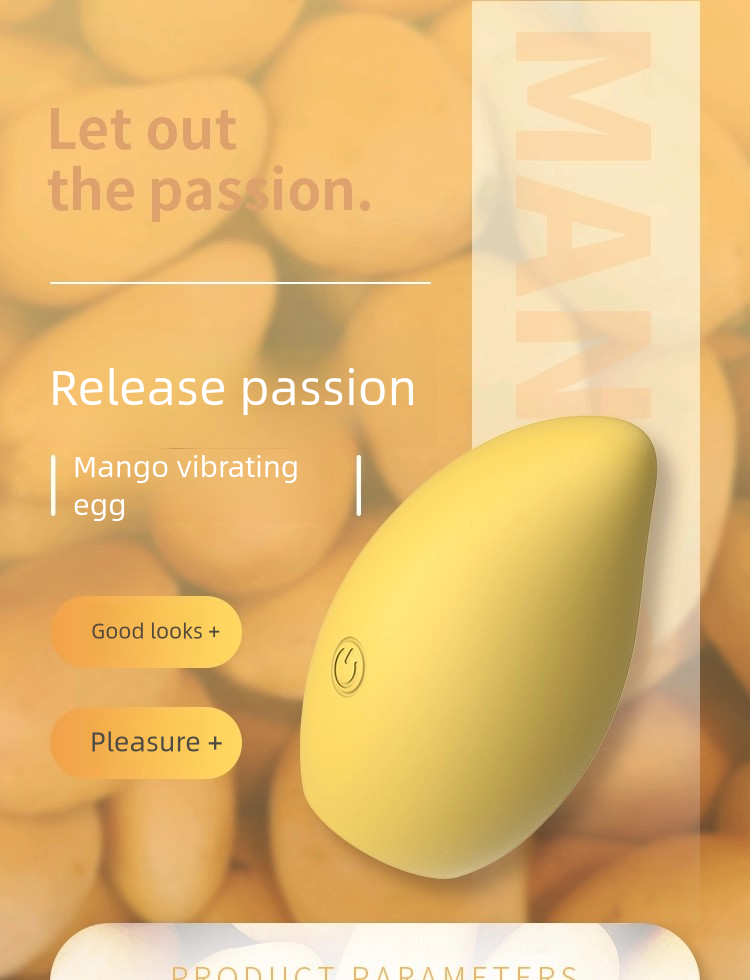 Soft silicone mango vibrating egg nipple massager female masturbator