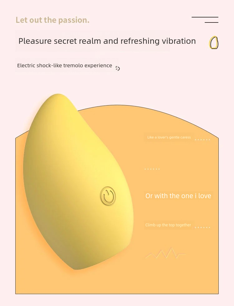 Soft silicone mango vibrating egg nipple massager female masturbator