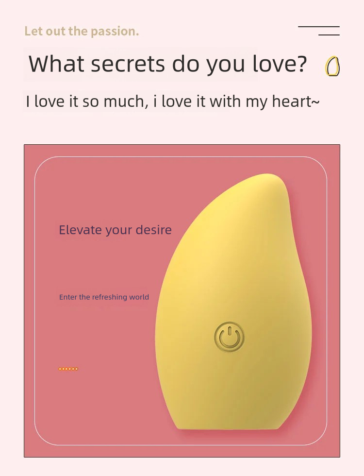 Soft silicone mango vibrating egg nipple massager female masturbator