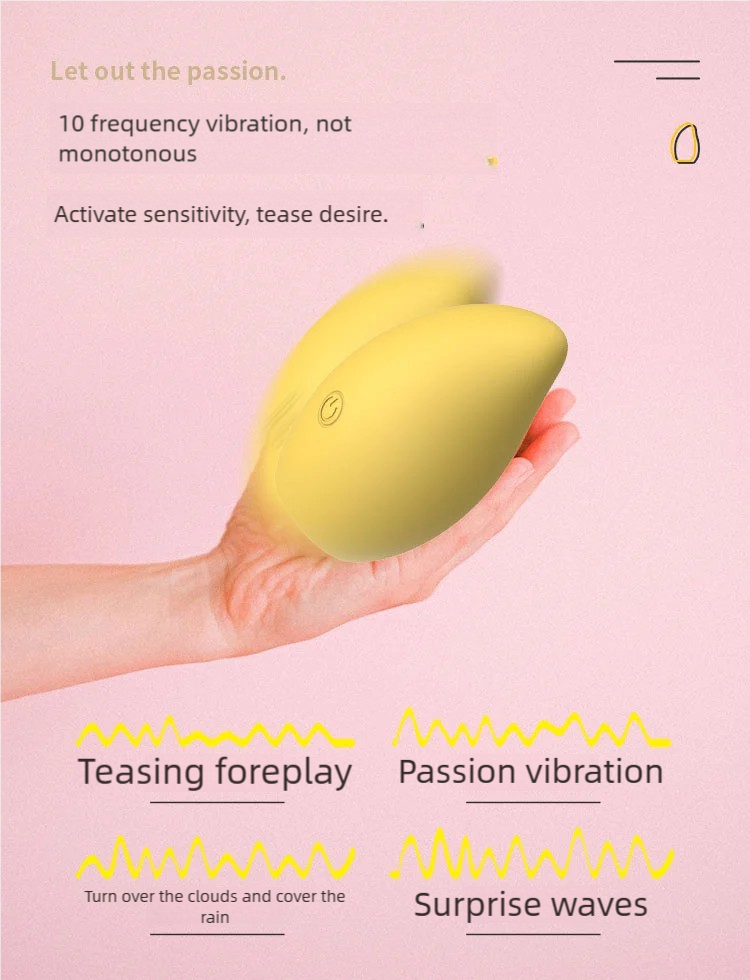 Soft silicone mango vibrating egg nipple massager female masturbator