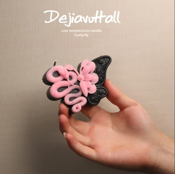 Butterfly snake inspired scented candle