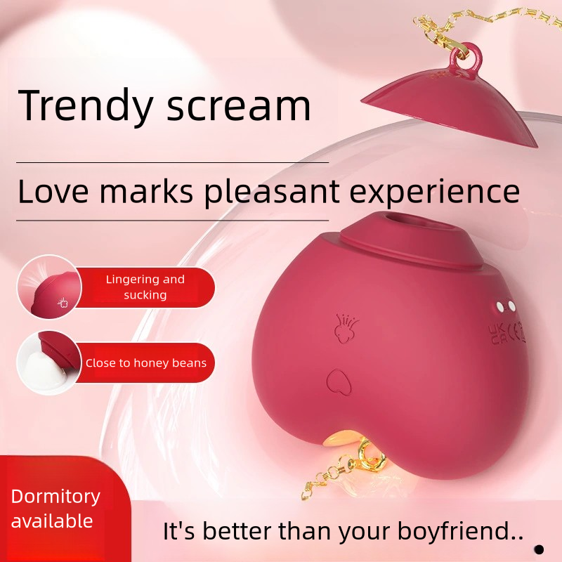 Cute keychain mini massager front view with compact portable design