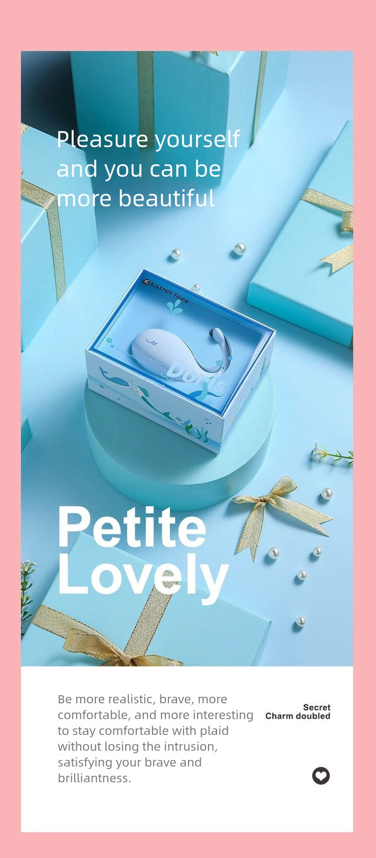 Modern whale massager with playful appearance